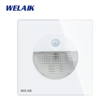 

WELAIK Glass-Panel Light-sensing-foot-light UK-Standard AC110~250V B18GYDJDW