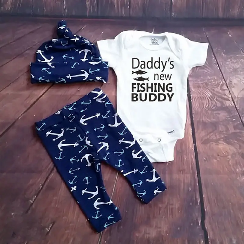 

Cute Toddler Infant Newborn Baby Girl Boy Tops Bodysuit T shirt Pants Leggings Hat 3pcs Outfits Clothes Set