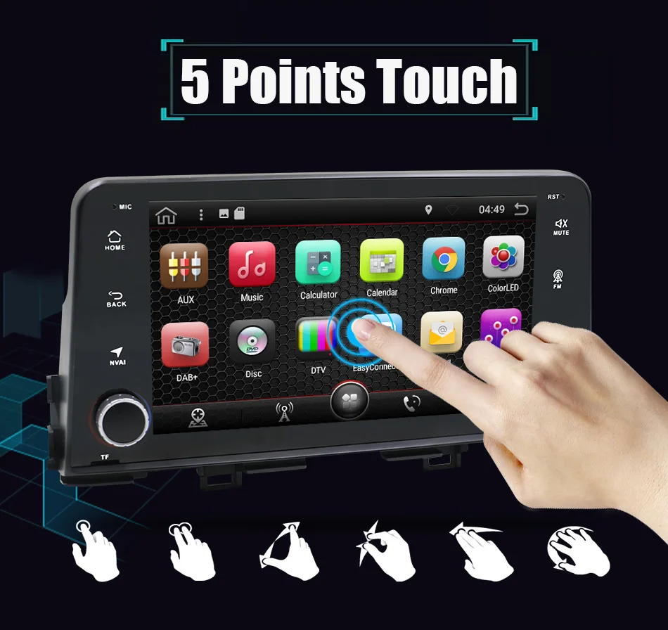 Sale Android 9.0 Octa 8 core car dvd for Kia Picanto morning 2017 2018 GPS gps navigation car multimedia player video radio player 5