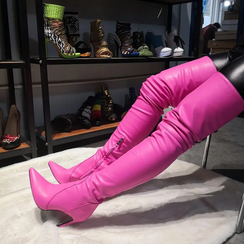 

New Design Sweet Ladies Over-knee Boots Sexy Popular Fashion Booties Wedding Party Club Dress Evening Thigh-high Boots Shoes