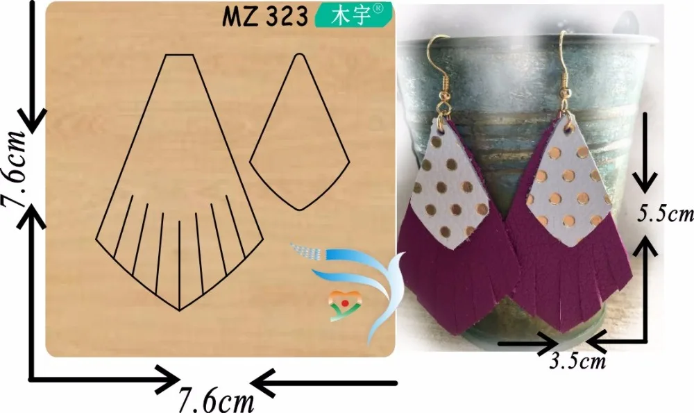 

Handmade earrings mz323 cutting die new wooden mould cutting dies for scrapbooking Thickness-15.8mm