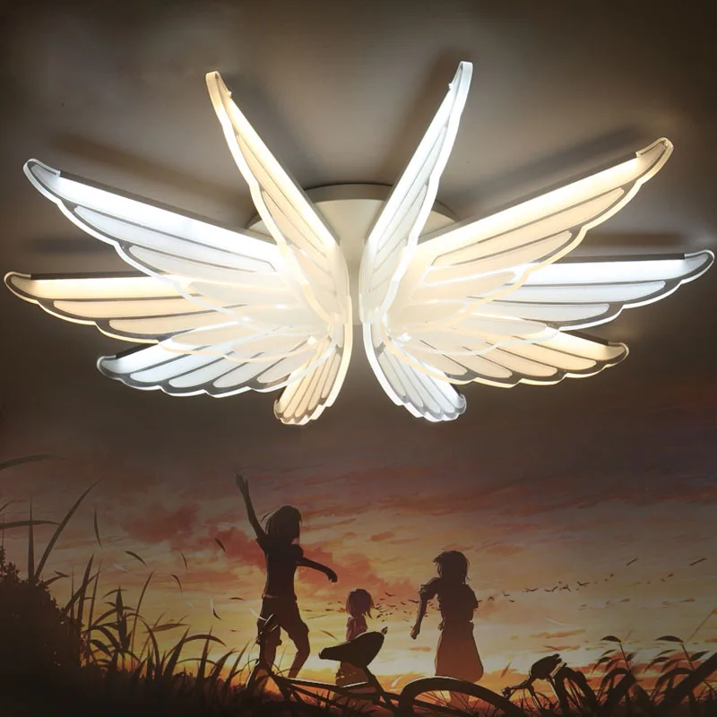 

Modern Creative Acrylic Goose Wing Design Led Chandelier Lustre Luminaire Dimmable Metal Ceiling Chandelier Lighting For Foyer