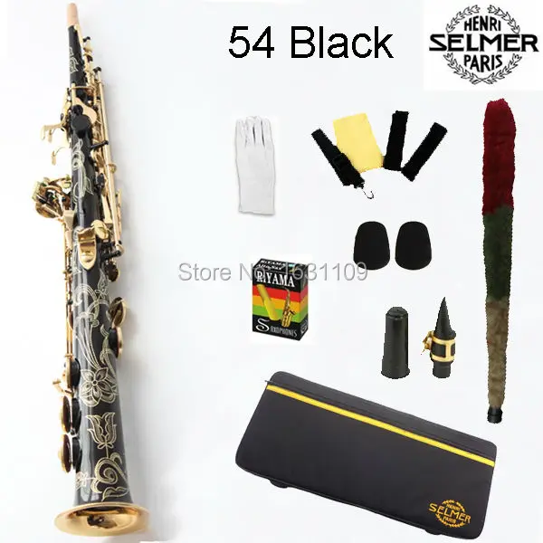 Best price at $299 Cheap Brand New France Selmer alto saxophone baritone saxophone Soprano pitch black 54 Professional B Sax saxophone mouthpiece