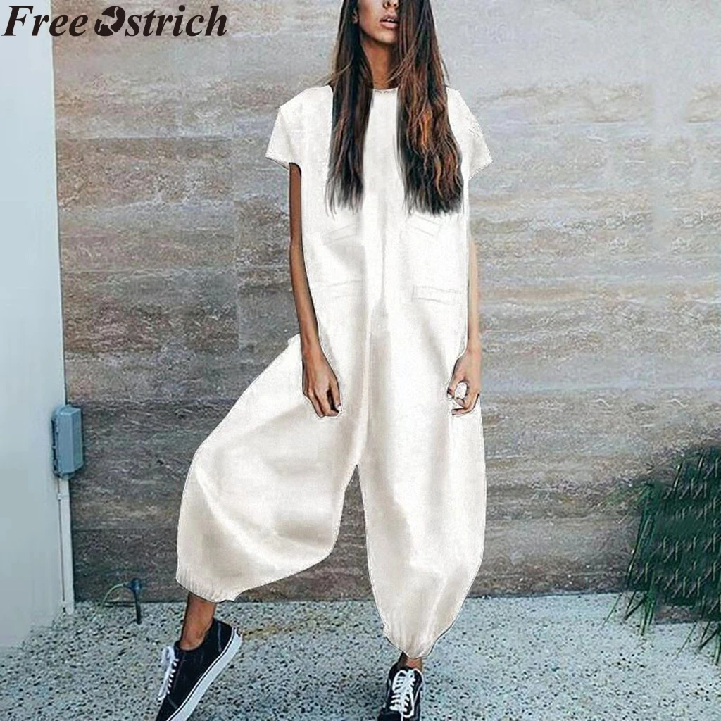 white linen plus size jumpsuit
