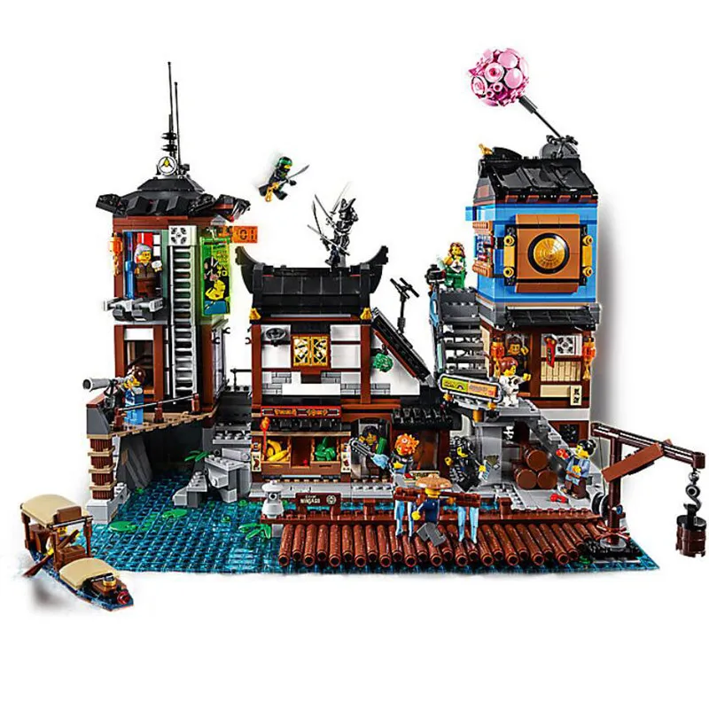 

Bela 10941 Ninja Series City Docks Private Puffer/Runme Building Block Bricks Toys Compatible With Legoings Ninjagoes 70657