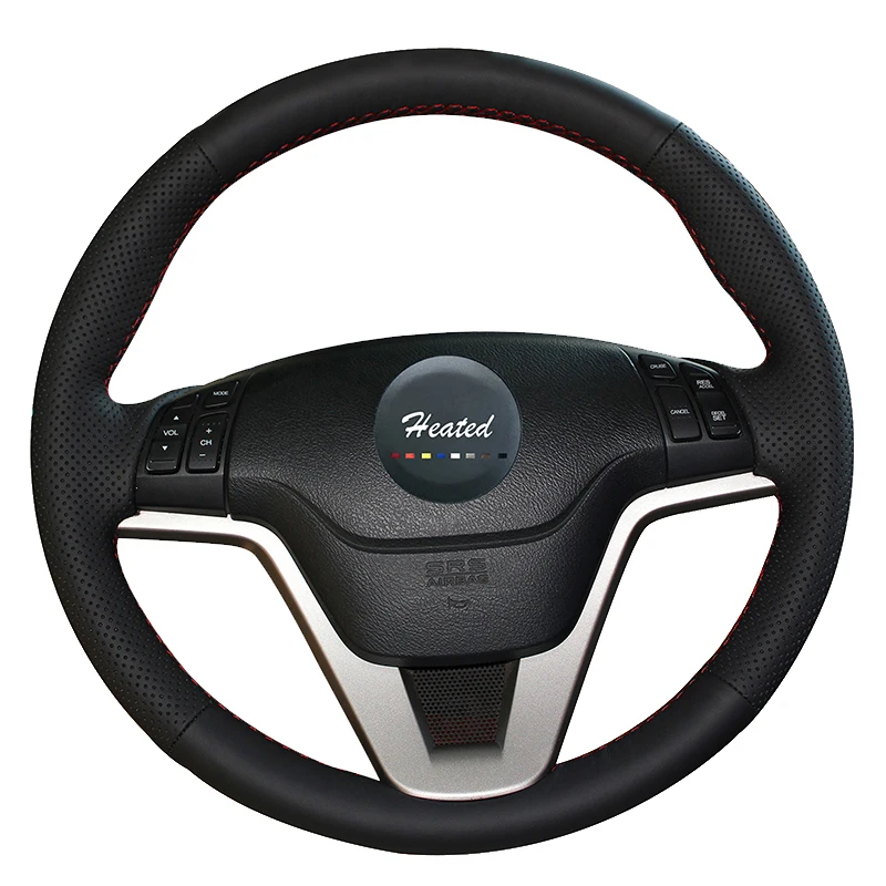 

Heated Microfiber leather Car Steering Wheel Cover for Honda CRV CR-V 2007-2011 Braid on the steering wheel volante do carro