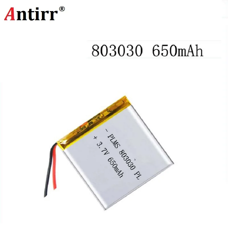 3 7 V 650mah 803030 литий-полимерный LiPo перезаряжаемый аккумулятор для Mp3 Mp4 Mp5 |