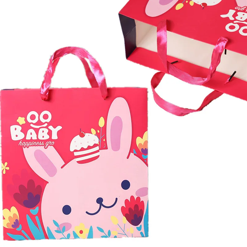 20pcs/lot Easter Rabbit Thick Kraft Paper Gifts Bags