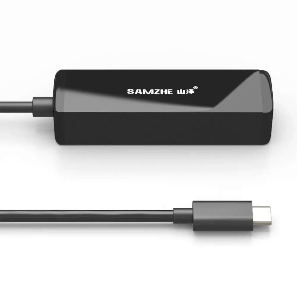 SAMZHE USB 3,1 usb type C для RJ45 Gigabit Ethernet LAN сетевой адаптер черного цвета(USB-C и Thunderbolt 3 порт совместим