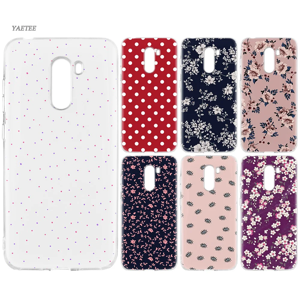 

Polka Dots Silicone Back Case For Xiaomi Pocophone F1 Mi 9 8 lite Play Redmi GO 5 Plus Note 7 6 Pro 5A Cover