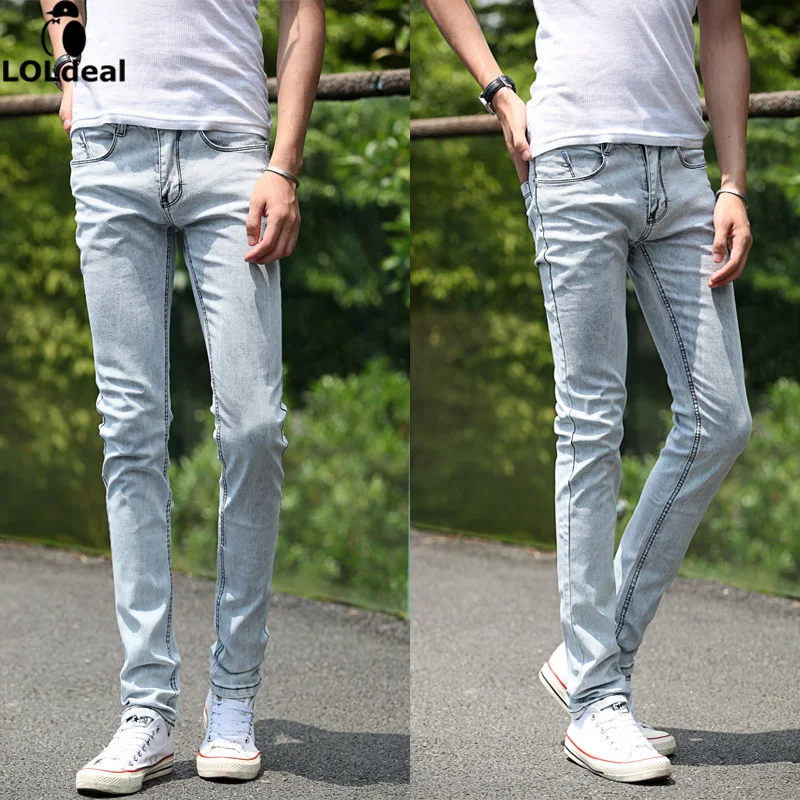 2017 Men Jeans Male Casual Denim Men s Light white Jeans Slim Wholesale Jeans man pants