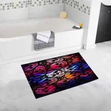 Череп роскошный микрофибровый моющийся ванный ковер для пола ванной комнаты спальни гостиной