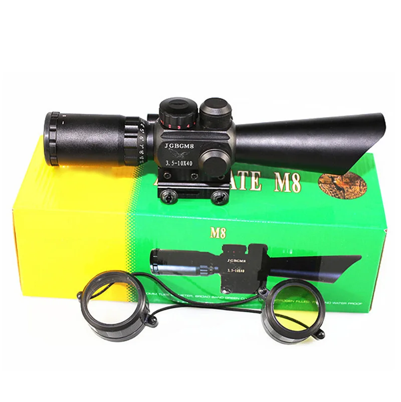 JGBG M8 3,5-10X40 Mil-Dot областей горит красный и зеленый прицел с красным лазером