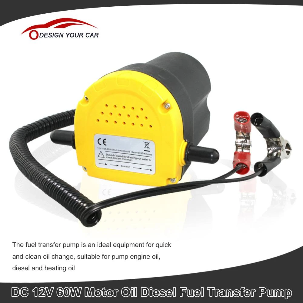 Pump Electric Dc 12v 60w Fluid Extractor Motor Oil Diesel Transfer Pump 250l//Hour for Car Motorbike Quad