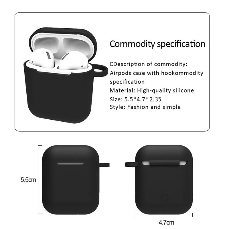 Мягкий силиконовый чехол для Airpods Air Pods противоударный защитный наушников