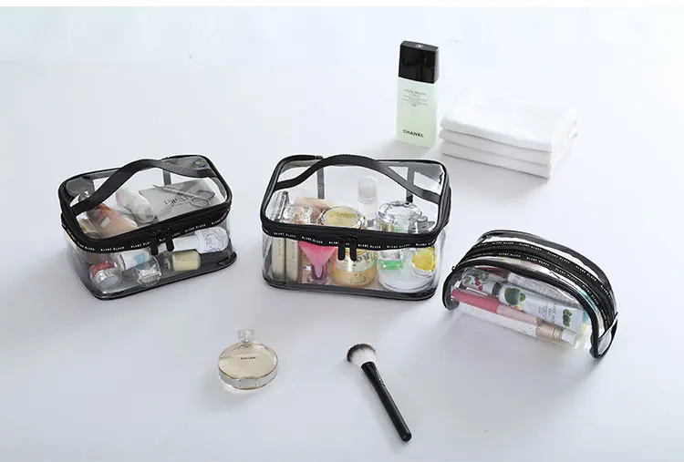 Водонепроницаемый ПВХ прозрачный для женщин Путешествия Costmetic сумка Мода портативный багажник на молнии Макияж Органайзер