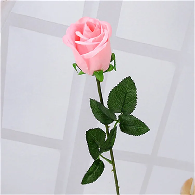Высокое качество(10 шт./лот) романтическая искусственная Желтая роза цветок DIY бархат Шелковый цветок для вечерние украшения дома, свадьбы, праздника - Color: pink