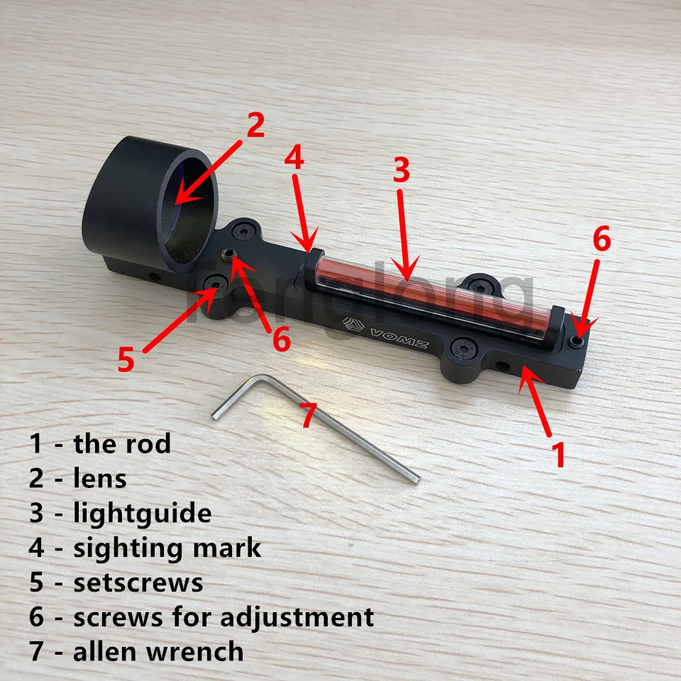 Легкий волоконный прицел 1x28 Red Dot охотничий прицел подходит для ружей Rib Rail охотничья стрельба R9192(загар с красной точкой