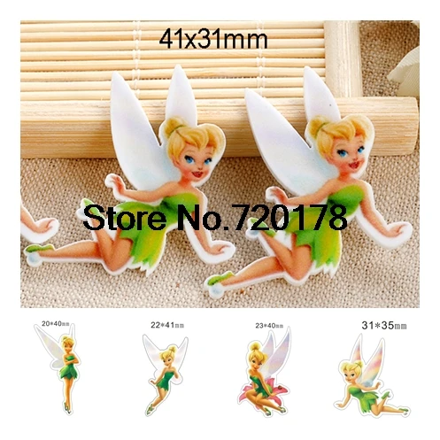 

30pcs/50pcs cartoon fairy plastic flat back planar resin for DIY Craft Supplies JOR06