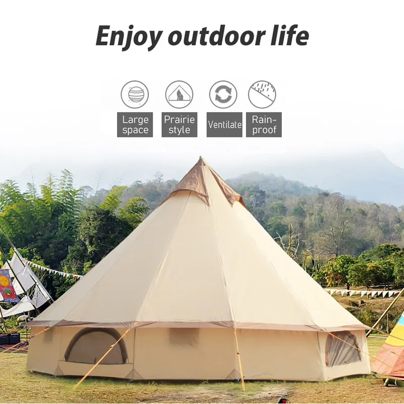 Große Raum Mongolei Jurte Zelt 8-10 Person Im Freien Wasserdichte Oxford Familie Zelt für Selbst-stick Camping Wilden überleben Picknick Große Raum Mongolei Jurte Zelt 8-10 Person Im Freien Wasserdichte Oxford Familie Zelt für Selbst-stick Camping Wilden überleben Picknick
