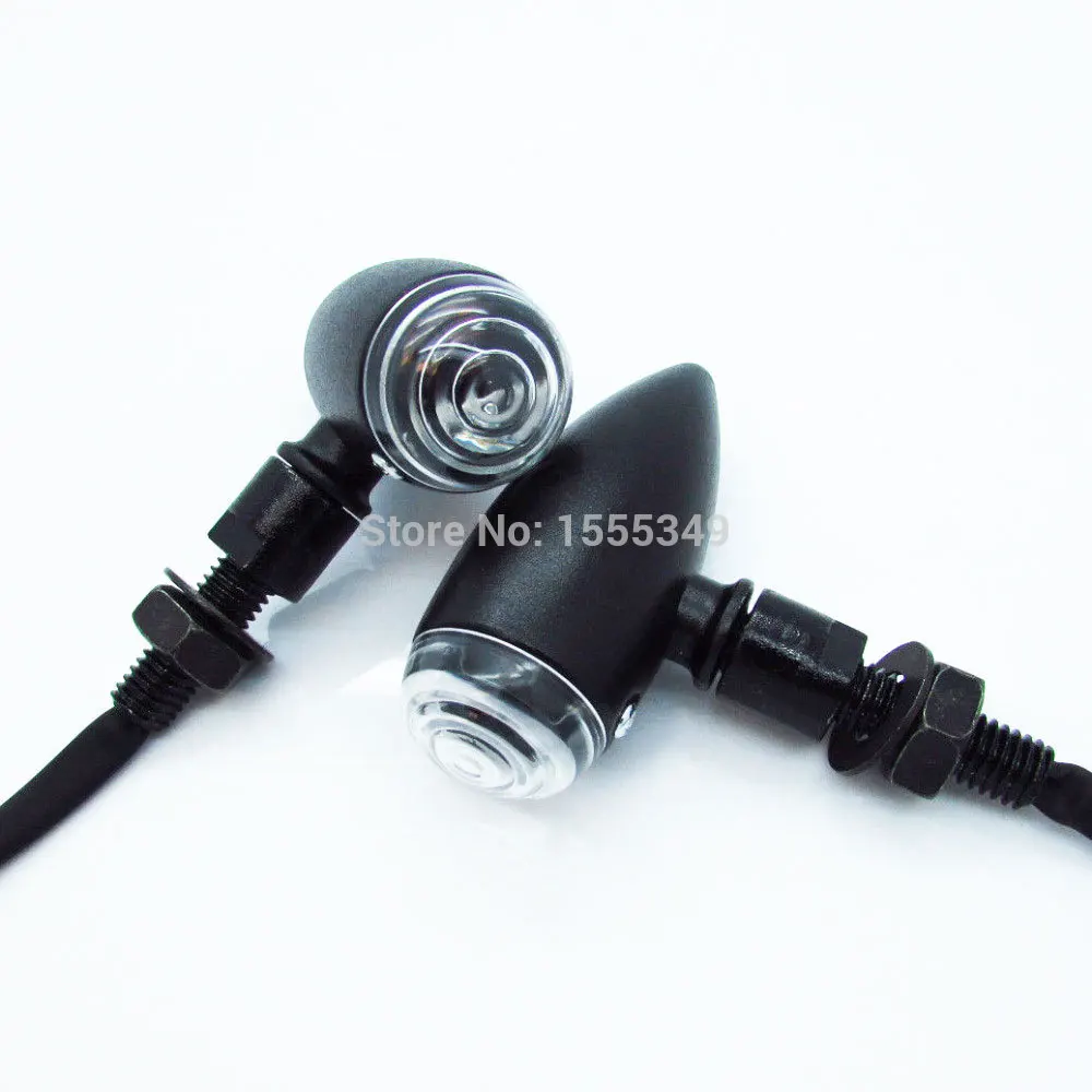 4x черный корпус 12 В мотоциклетные пули поворотники индикаторы для Harley Dyna Bobber Chopper Sportster Honda Yamaha Kawasaki