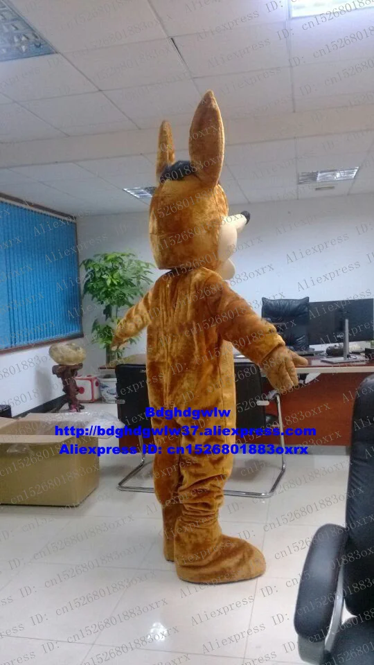 Длинный мех коричневый Coyotes Jackal Dhole костюм талисмана для взрослых, Герой мультфильма, наряд, введение продукта, праздник культуры zx2065