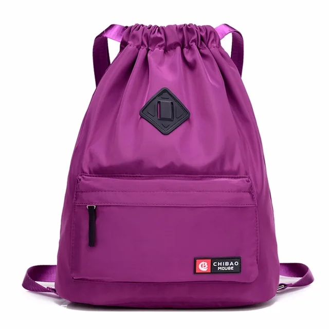 Bag  Summer Waterproof Gym Bag Sports Bag Travel Drawstring Bag Outdoor Bag Backpack for Training Swimming Fitness Bags Softback purple