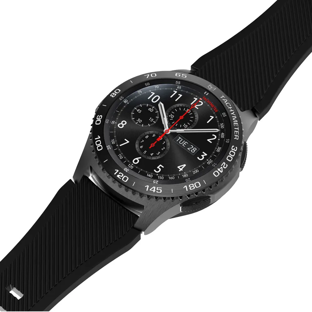 Часы с циферблатом кольцо для samsung gear S3 Frontier/galaxy Watch 46 мм чехол для укладки клеющаяся крышка против царапин защитное кольцо