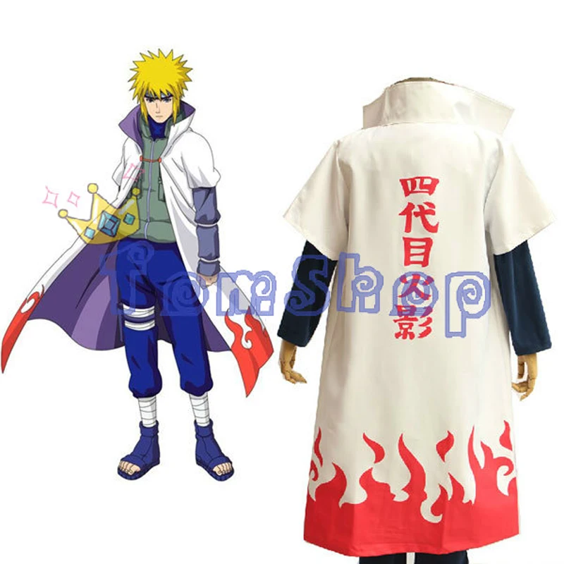 Hot Sale! Anime Naruto Cosplay Costume naruto 4th Hokage ...