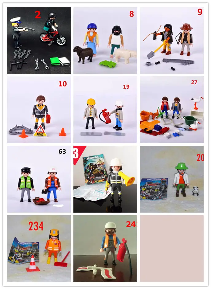 Mutilstyles playmobil kits Action Figures Collectible Anime font b Toys b font mini figure Child font