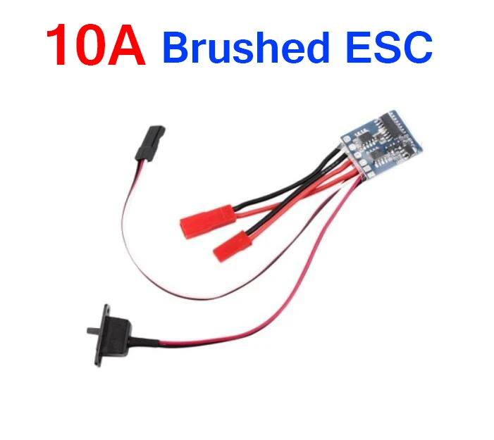 Free Shipping 10A Two way Brushed ESC with/without brake for 1/16 1/18 1/24 RC Car/boat/Tank