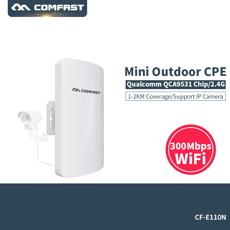 

COMFAST mini access point 2.4ghz 300mbps outdoor CPE wifi router repeater AP for ip camera project 1-2km long range amplifier