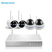 Wifi Security Camera System 4CH NVR Kit 4PCS 1080P HD indoor and outdoor IP Surveillance Camera 1TB HDD For Optional