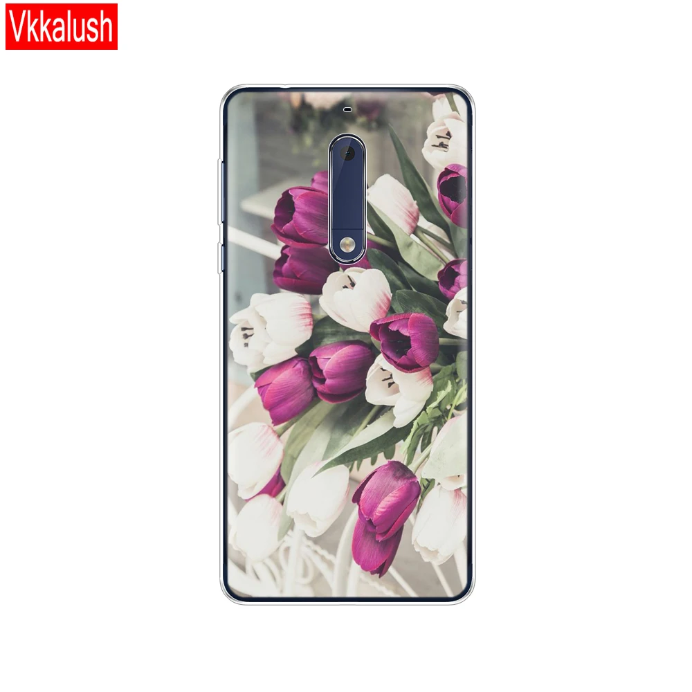 Силиконовый чехол для Nokia 1, 2, 2,1, 3, 3,1, 5, 5,1 Plus,, мягкая задняя крышка из ТПУ, противоударный чехол, бампер, корпус, чехол для телефона - Цвет: 80004