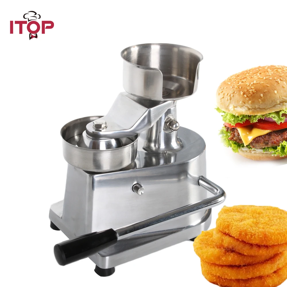 ITOP 100 мм/130 мм Руководство гамбургер пресс бургер формовочная машина Patty Maker круглый мясной пирог формовочная машина
