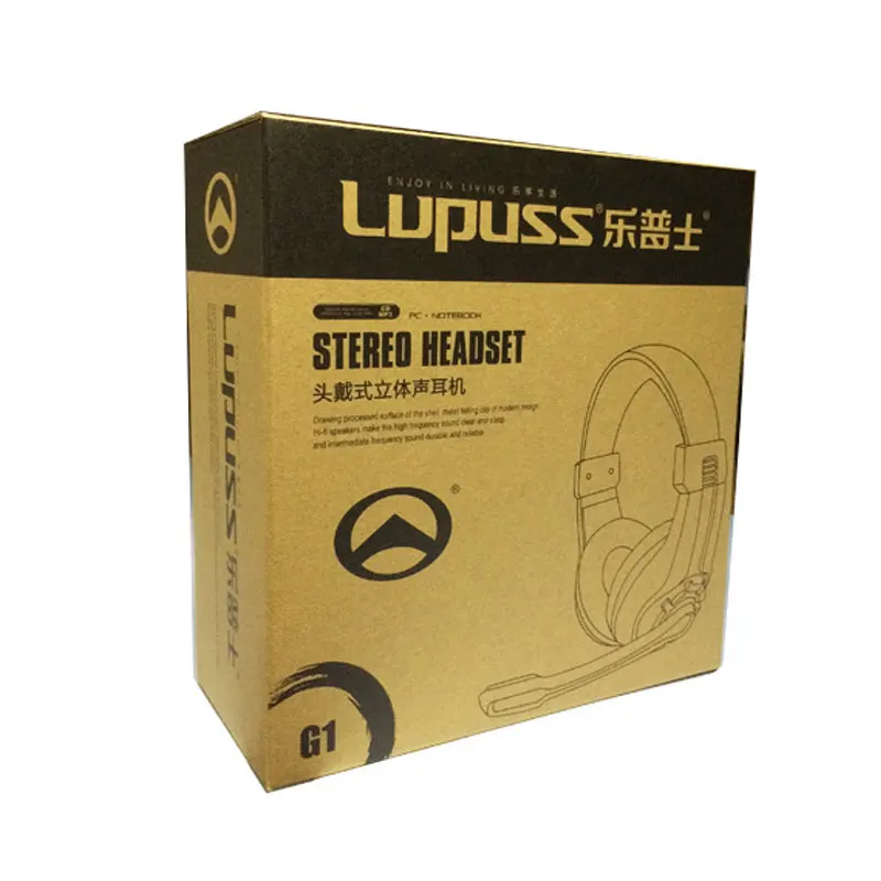 Lupuss G1 игровые гарнитуры большие наушники со световым микрофоном стерео наушники глубокий бас для ПК компьютера геймера ноутбука PS4 X-BOX