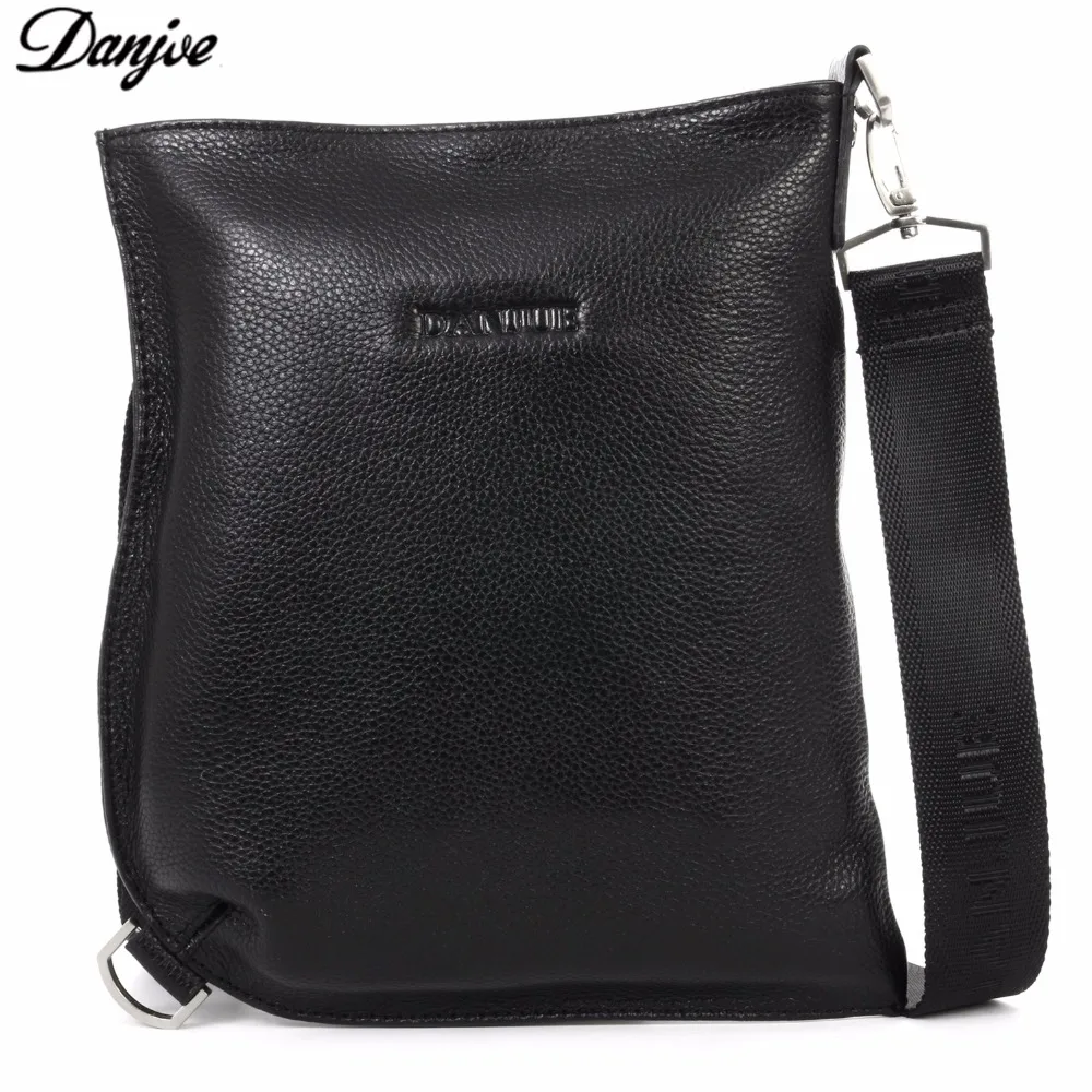 DANJUE Unique Design Leather Mens Crossbody Bag Italian Style Shoulder Bags New Brand Leisure ...