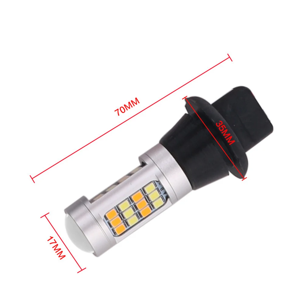 2 шт. светодиодный светильник SMD 7440 1156 2835 42 лампа с двойным цветным сигналом