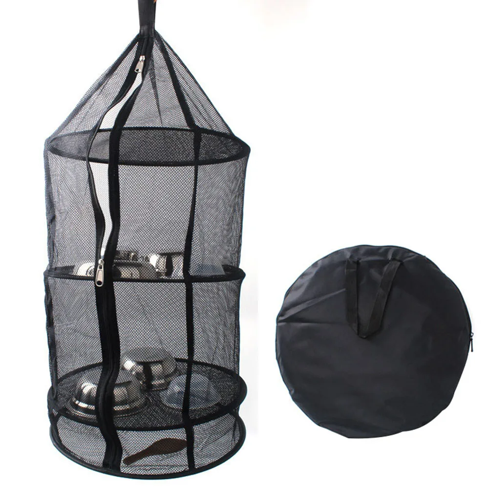 Outdoor Mesh Dryer Storage Bag Foldable Cookware Mesh Dryer for Camping
