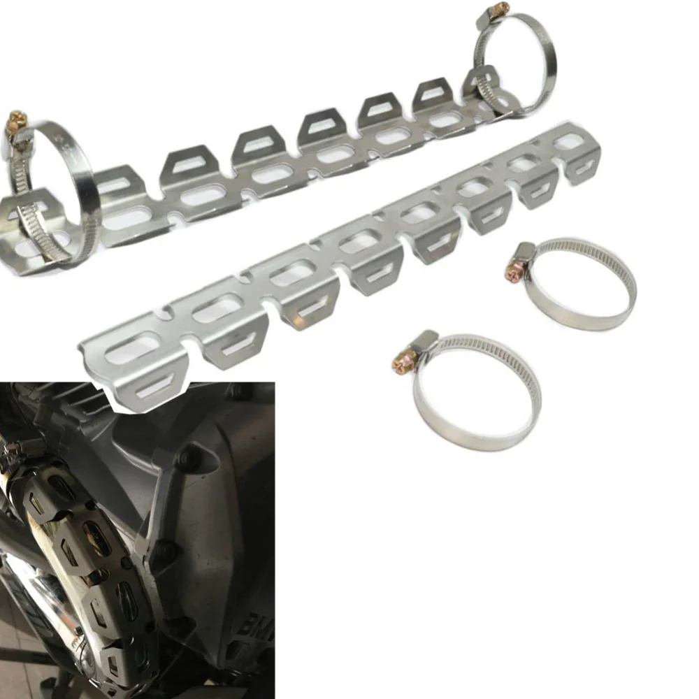 Universal Exhaust Pipe Header Heat Wrap Aluminum Shield Guard Cover