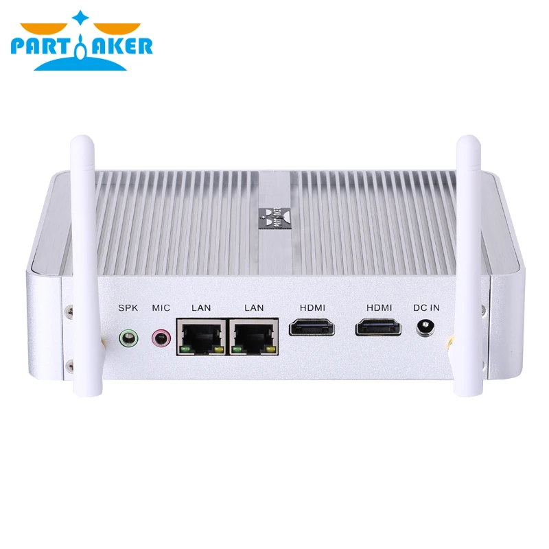 Partaker Partaker B5 Fanless Desktop Computer Mini Pc N3150 N3050 J3160 with Dual Lan Dual HDMI