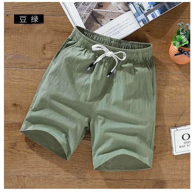 summer Men linen cotton shorts chinese style plus size big 6XL 7XL 8XL 9XL shorts casual men home Stretch shorts green Orange 48 smart casual shorts Casual Shorts