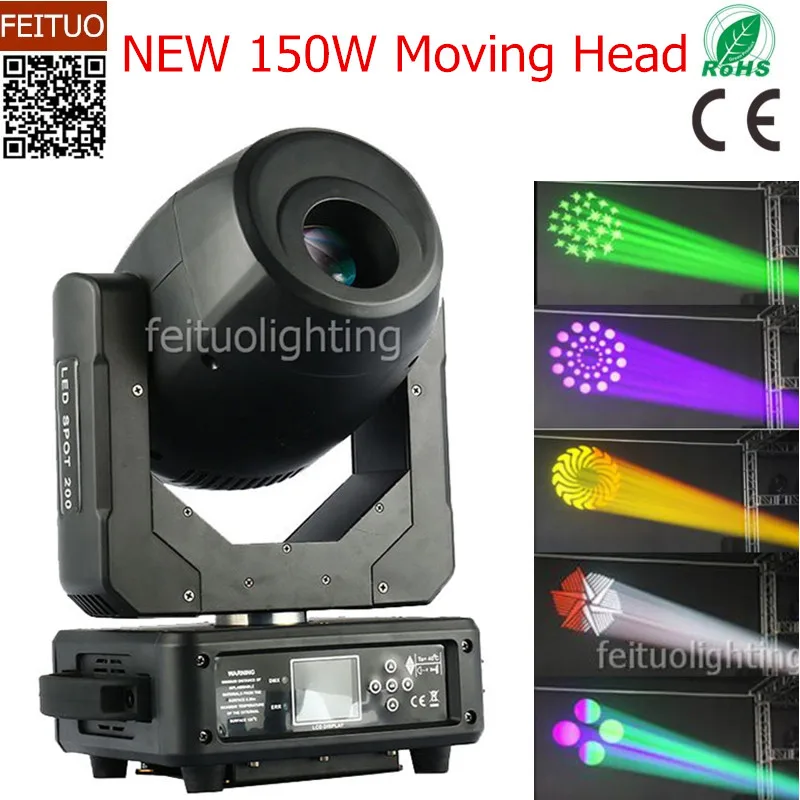 

4 pieces Moving Head 150w LED Lyre Spot Light Professional Gobo Projector Lights 3 Prism for DJ Party Stage Disco Show Club