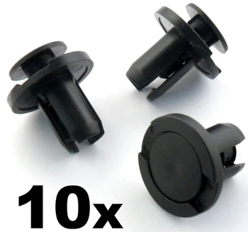 

10x 10mm Push Fit For Honda Bumper, Grille & Engine Under Tray Trim Panel Clips