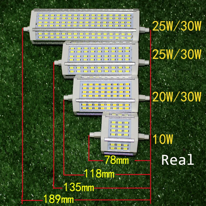 R7S LED 118 мм 78 135 189 10 W 20 25 30 затемнения светодиодные лампы свет J118 лампа с