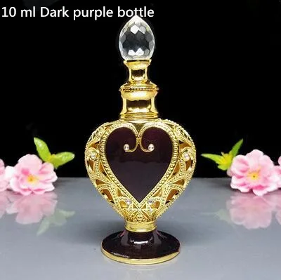10 мл маленький стеклянный флакон с эфирными маслами для парфюма изысканный винтажный пигмент для татуировки образец банка подарок - Цвет: 10 ml Dark purple