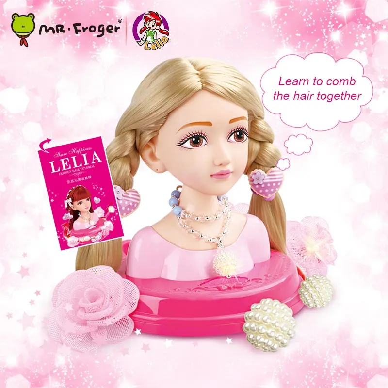 Lelia модный стилист ручной работы прическа модель волос игрушка Kawaii настоящая