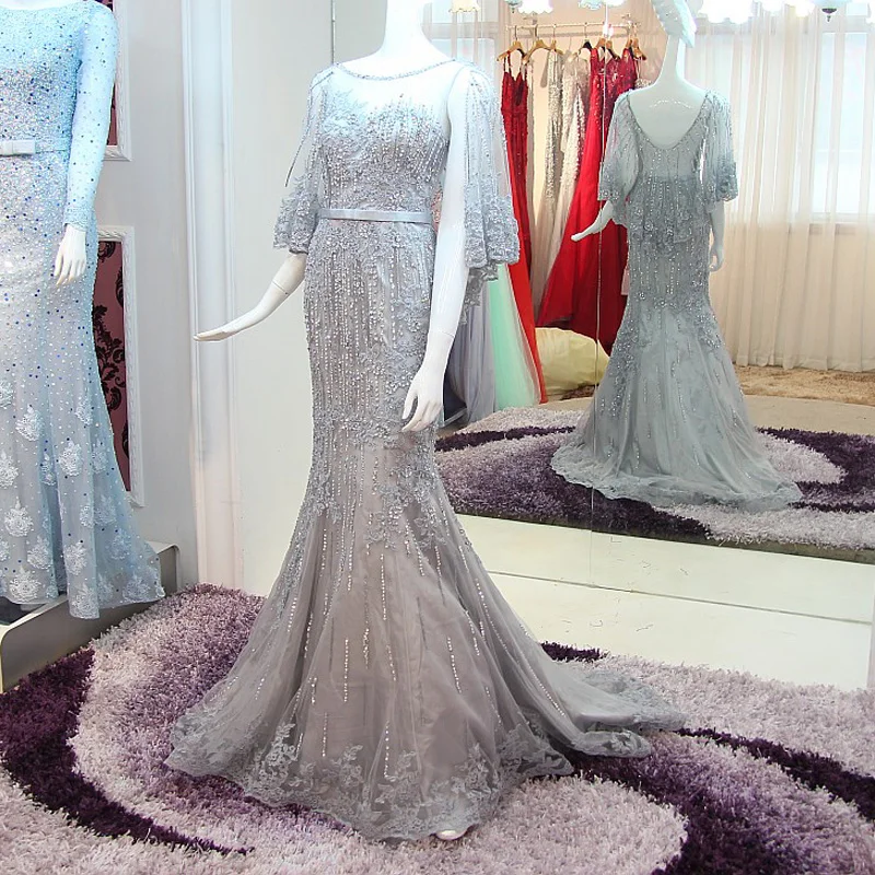 mermaid gown with cape