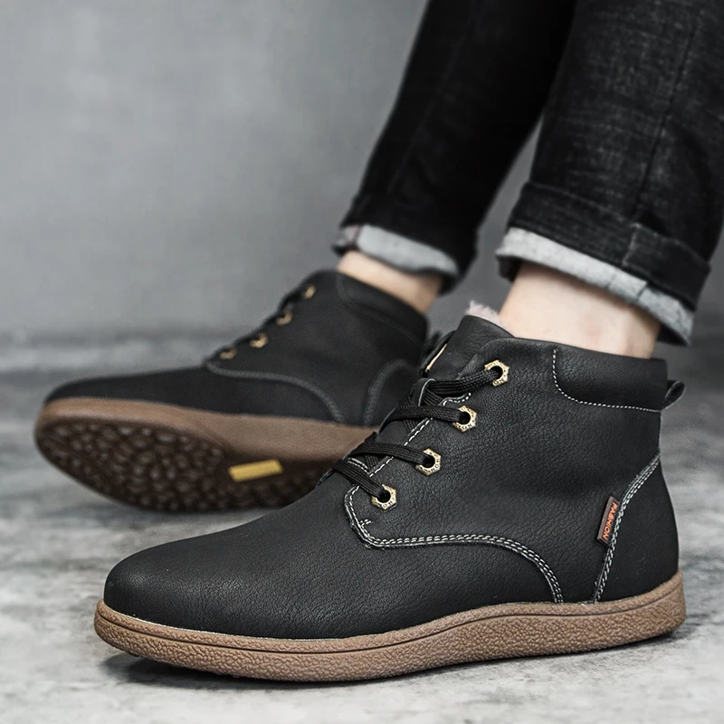 

fur Warm Men Winter Boots for Men Waterproof snow Boots Shoes Men Ankle Boot Botas Masculina bota Footwear Fashion shoes men k5