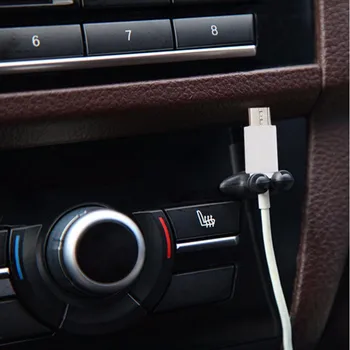 

8x Car Charger Line USB Cable Clip Accessories Sticker For Skoda Octavia 2 A7 A5 A4 Vrs Fabia 2 1 Rapid Yeti Superb 3 Felicia